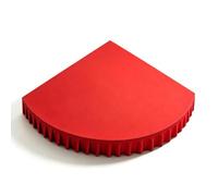 Estrade de Scène pour Spectacles D'enfants en Quart de Cercle avec Plinthe | Plateforme de Scène Portable avec Structure en Acier Galvanisé pour Écoles Maternelles Discours Danse(Red,100x100x15cm)