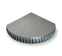 Estrade de Scène pour Spectacles D'enfants en Quart de Cercle avec Plinthe | Plateforme de Scène Portable avec Structure en Acier Galvanisé pour Écoles Maternelles Discours Danse(Gray,100x100x15cm)