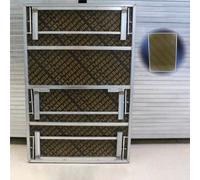 Estrade Plateforme de Scène Pliable et Portable avec Pieds Antidérapants, Scène Modulaire à Hauteur Réglable, Support en Fer Galvanisé + Panneau Composite(H40cm/15 3/4",100CMx150(39 3/8X59"))