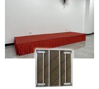Estrade Plateforme de Scène Pliable, Unité Modulaire, Hauteur 20/30/ 40 cm, Stable et Flexible(H30cm/11 3/4",128X128CM(50 3/8X50 3/8"))