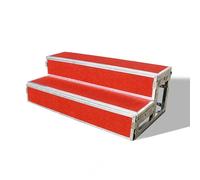 Estrades chorales rouges - Plateformes de chœur à 2 ou 3 niveaux recouvertes de moquette, tabouret de chant debout, banc de scène commercial de 78,75 pouces de long pour chœurs et spectacles
