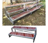 Estrades de chœur pliables, escalier choral, plateforme de scène métallique antidérapante, portable, multi-niveaux, estrades de chœur portables - Marches de chant robustes pour salles de cla