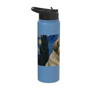 Estrela Mountain Dog Van Gogh Nuit étoilée Stainless Steel Insulated Water Bottle