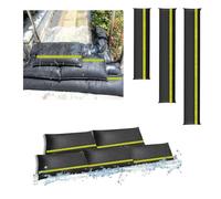 Estresen 4 pcs Sac de absorbeurs de Fuite d'eau, barrière Anti inondation activées par l'eau avec Bande réfléchissante boudins Anti-inondation pour Garage Maison Contre la Pluie Fuite d'eau 60x20cm