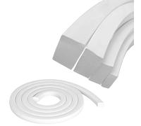 Estresen Bande d'étanchéité en Mousse de Silicone Taille 8mm x 8mm, Bande Blanche Éponge Carrée Douce pour le Bricolage, Joint de Fenêtre, Porte, Machine Tube en Mousse Longueur 1 Mètre