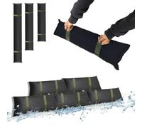 Estresen Lot de 6 sacs de sable, avec poignées, 150 x 20 cm, blocs anti-inondations activés par l'eau, pour portes d'entrée, protection contre les inondations pour garage et cave