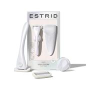 Estrid Kit de démarrage de rasage pour femme avec système à 5 lames, bandes hydratantes végétaliennes, 2 petits crochets de rechange, support mural (Pearl Duo)