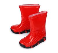 ESTRO Botte de Pluie Enfant - Botte Caoutchouc Enfant Botte Pluie Enfant Botte de Pluie Enfant Fille Chaussure Pluie Enfant ZW01 (33/34 EU, ZW01 Rouge)