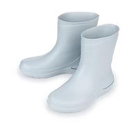 ESTRO Botte de Pluie Femme - Botte Caoutchouc Femme Bottine Pluie Femme Bottes en Caoutchouc Bottes Femmes CR01 (38 EU, Gris)