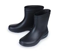 ESTRO Botte de Pluie Femme - Botte Caoutchouc Femme Bottine Pluie Femme Bottes en Caoutchouc Bottes Femmes CR01 (40 EU, Noir)
