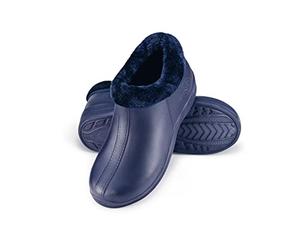 ESTRO Bottes de Jardin Femme - Sabot de Jardin Homme Sabot Fourré Homme Sabots Fourrés Botte Jardinage Femme A16 (39, Bleu Foncé)