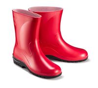ESTRO Bottes en Caoutchouc Femme - Botte de Pluie Femme Bottine Pluie Chaussures Pluie Bottes Femmes K007 (39 EU, Rouge)