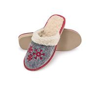 ESTRO Chausson Femme Hiver Chaud - Pantoufles Chaudes Chaussons Femme Feutre Pantoufle Hiver F04 (38, Rouge)
