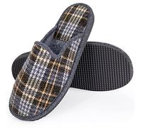 ESTRO Chausson Homme Pantoufles Hommes - Pantoufle Homme Mules Chaussons pour Hommes avec Semelle à Mémoire Antidérapante F17 (43, Olive)