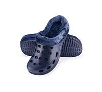 ESTRO Chaussons Homme & Femme Hiver - Fourrés Chaud Sabot Fourré A01 (44, Bleu Foncé)