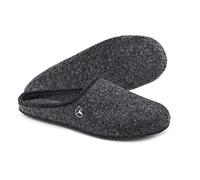 ESTRO Chaussons Homme Hiver Chaud - Pantoufles en Feutre Homme Pantoufles Chaussons Semelle Feutre FELT (Graphite, 42 EU)