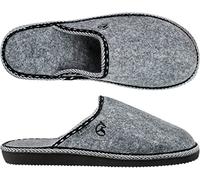 ESTRO Chaussons Homme Hiver Chaud - Pantoufles en Feutre Homme Pantoufles Hiver Chaud Chaussons Hommes F14 (Gris, 45 EU)