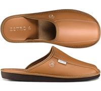 ESTRO Chaussons Homme Pantoufles Hommes - Mules Hommes Cuir Laine Pantoufles Homme Cuir Semelle Inoubliable RUST (Or, 42)