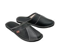 ESTRO Chaussons Hommes Pantoufle Chausson Homme Cuir Mules Pantoufles M44 (41 EU, Gris)