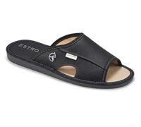 ESTRO Chaussons Hommes Pantoufle Chausson Homme Cuir Mules Pantoufles Semelle Inoubliable Verano