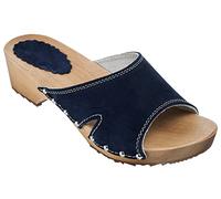 ESTRO Sabot en Bois Femme - Sabot Femme Cuir Confort Sabots Bois Sabots en Cuir CDL01 (41, CDL04 Bleu Foncé)