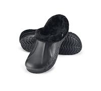 ESTRO Sabot Fourré Homme Hiver - Sabot de Jardin Homme Chaussure Jardin Femme Fourre Sabots de Jardin Femme A12 (46, Noir)