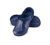 ESTRO Sabot Fourré Homme Hiver - Sabot de Jardin Homme Chaussure Jardin Femme Fourre Sabots de Jardin Femme A12 (45, Bleu Foncé)