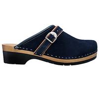 ESTRO Sabots Femme en Cuir Chaussures Hôpital Mules Femmes Sabots Orthopédiques CDL05 (Bleu Foncé, 41)