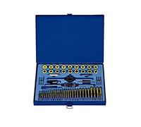 ESTUCHE MÉTRICO CON 58 PIEZAS DE MACHOS Y TERRAJAS RECUBIERTAS DE TITANIO