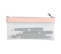 Estuche transparente para lápices - Estuche transparente para lápices, simple y de gran capacidad, hermoso estuche para lápices, adecuado para la oficina, útiles escolares, maquillaje y accesorios de