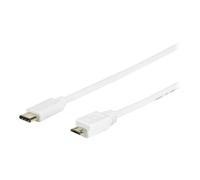eSTUFF - Câble USB - Micro-USB de type B (M) pour USB-C (M) - USB 3.1 - 1 m - blanc