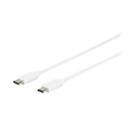 eSTUFF - Câble USB - USB-C (M) pour USB-C (M) - USB 3.1 - 5 - 20 V - 3 A - 1 m - blanc