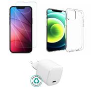 eSTUFF ES-KIT-IPH13PRO chargeur d'appareils mobiles Téléphone portable Transparent, Blanc Secteur Intérieure
