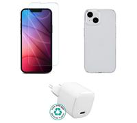 eSTUFF ES-KIT-IPH15 chargeur d'appareils mobiles Téléphone portable Transparent, Blanc Secteur Intérieure