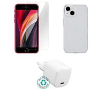 eSTUFF ES-KIT-IPHSE(2022) chargeur d'appareils mobiles Téléphone portable Transparent, Blanc Secteur Intérieure