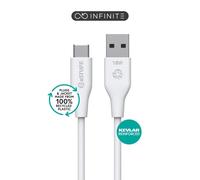 eSTUFF ES605270 câble USB USB 2.0 2 m USB C USB A Blanc