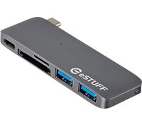 eSTUFF ES84121-GREY station d'accueil USB 3.2 Gen 1 (3.1 Gen 1) Type-C Gris