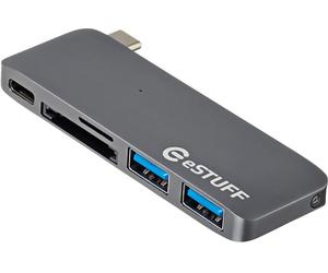 eSTUFF ES84121-GREY station d'accueil USB 3.2 Gen 1 (3.1 Gen 1) Type-C Gris