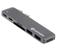 eSTUFF ES84122-GREY hub & concentrateur USB 3.2 Gen 1 (3.1 Gen 1) Type-C 5000 Mbit/s Gris