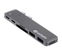 eSTUFF ES84122-GREY hub & concentrateur USB 3.2 Gen 1 (3.1 Gen 1) Type-C 5000 Mbit/s Gris