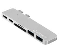 eSTUFF ES84122-SILVER station d'accueil USB 3.2 Gen 1 (3.1 Gen 1) Type-C Argent