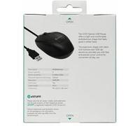 eSTUFF G120 - Souris - droitiers et gauchers - optique - 3 boutons - filaire - USB - noir Noir G