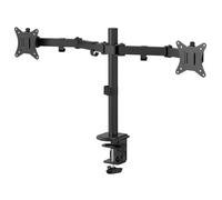 eSTUFF Support de bureau double pour moniteur de bureau à dégagement rapide VESA, GLB227001 (montage à dégagement rapide VESA 75 x 75 et 100 x 100, taille d'écran 17-32.)