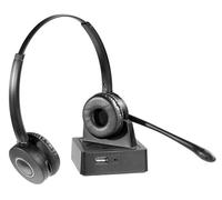 eSTUFF GLB245550 casque Sans fil Arceau Bureau/Centre d'appels Bluetooth Socle de chargement Noir