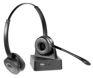eSTUFF GLB245550 casque Sans fil Arceau Bureau/Centre d'appels Bluetooth Socle de chargement Noir