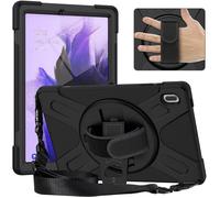eSTUFF Austin Defender Case Étui de Protection pour Samsung Galaxy Tab S9 FE+, Noir, Plastique, Haute Performance, Voyage, Quotidien, Protection