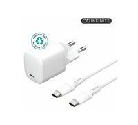 eSTUFF INFINITE adaptateur secteur - Prise UE, câble USB-C vers USB-C, 1,5 m - 24 pin USB-C - 20 Watt