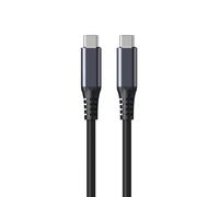 eSTUFF Infinite (GRS) Câble USB-C 2 m, USB4 Gen2x2,100 W, 20 Gbit/s, W128795264 (2 m, USB4 Gen2x2,100 W, 20 Gbit/s, 8K/60 Hz Noir Plastique recyclé Super doux)
