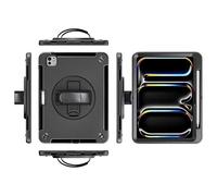 eSTUFF Ohio Defender Étui avec dragonne pour iPad Pro 11 2025/2024 (étui Defender avec dragonne et bandoulière, noir)