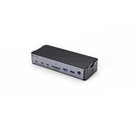 eSTUFF Station d'accueil Triple USB-C GLB232006 – HDMI, DP, 1 GbE, 150W, aluminium